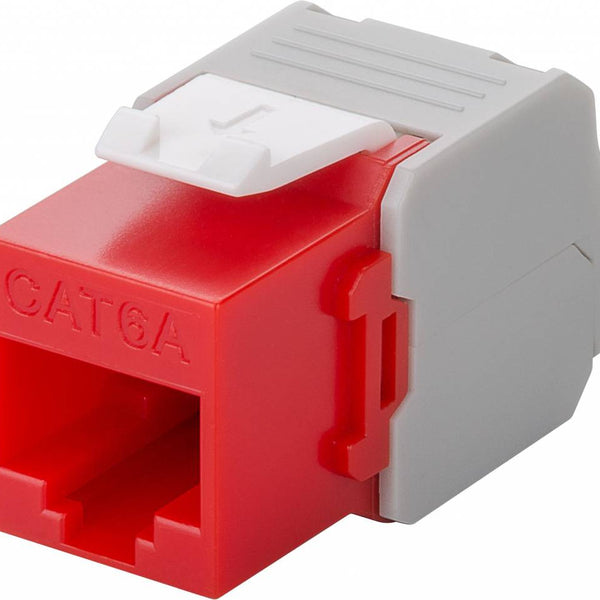 CAT6a Keystone RJ45 sin blindaje rojo