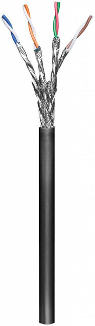 Cable S/FTP CAT6a para exteriores, rígido, 100 m, 100 % cobre
