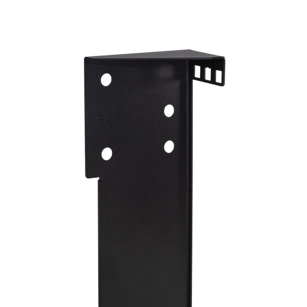 19" vertical wall mount bracket 1U black