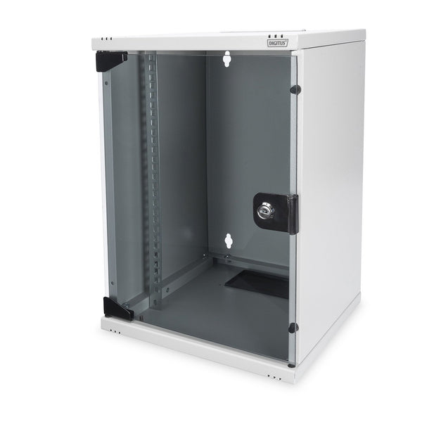 10 inch network bundle, including 9U cabinet, gray shelf 312 x 100 x 464 mm, PDU, 8-port switch, CAT 6 patch panel