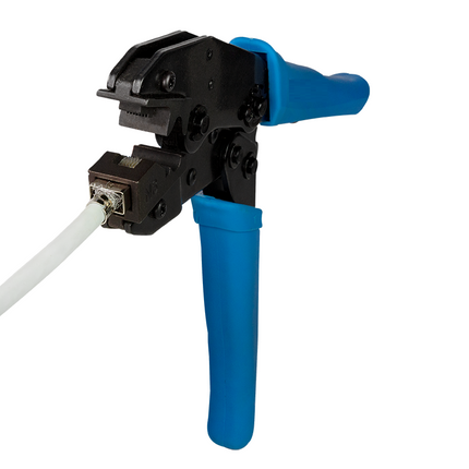 Herramienta de crimpado para conectores blindados Cat6A/Cat7 8P8C (RJ45)