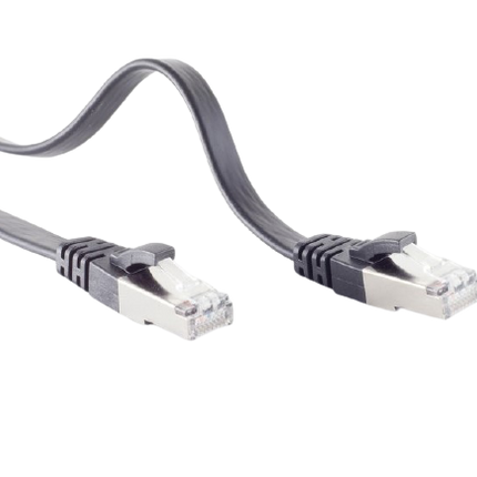 Cable U/FTP CAT7 2M plano negro 100% cobre