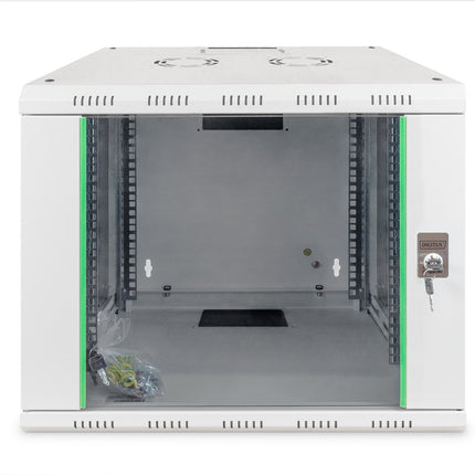 9U wandkast, Unique 600x450x509 mm, kleur lichtgrijs (RAL 7035)