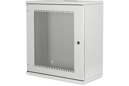 Armario de pared 12U, SOHO, sin montar, 540x400x595 mm, puerta frontal perforada, gris claro