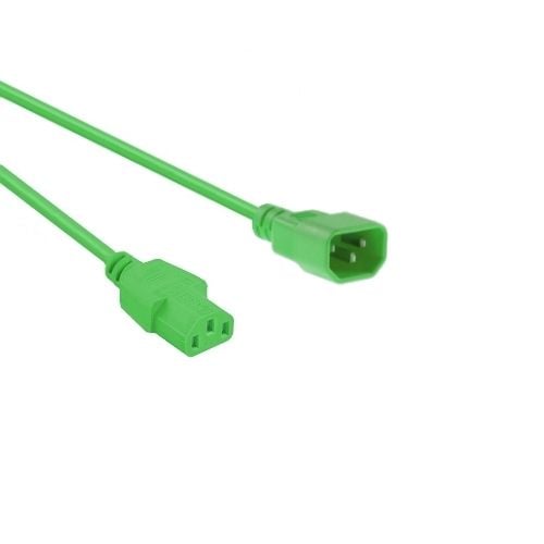Cable de alimentación C14 - C13 3x 0,75 mm Verde 1,2 m