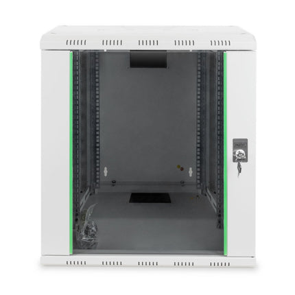 12U wall cabinet, Unique 600x450x643 mm, color light gray (RAL 7035)