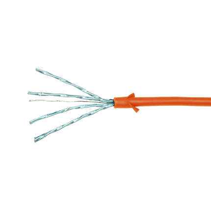 CAT6a U/FTP Ultraflex, 100 % cobre, naranja, 1 M