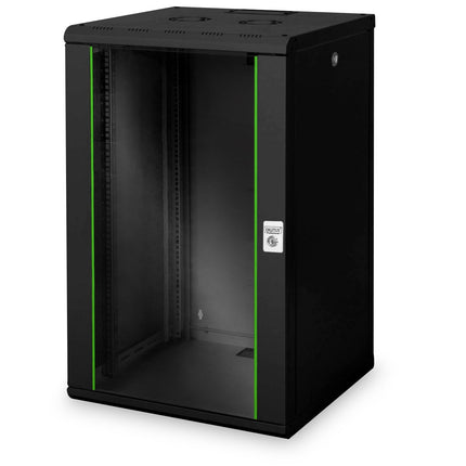 20U wall cabinet, Unique 600x600x998 mm, color black (RAL 9005)