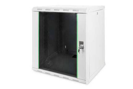 12U wall cabinet, Unique 600x450x643 mm, color light gray (RAL 7035)