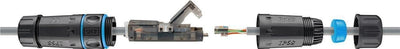CAT6a UTP toolless outdoor koppelstuk