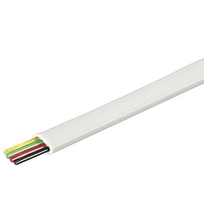 Cable telefónico plano 4 hilos blanco 100 metros