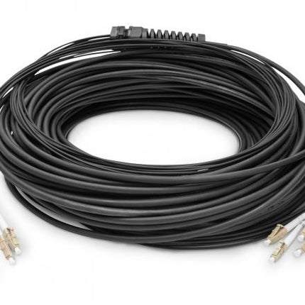 Pre-assembled Fiberglass 50 M Universal Breakout Cable, Multi Mode OM4, 8 Fibers, LC/UPC - LC/UPC