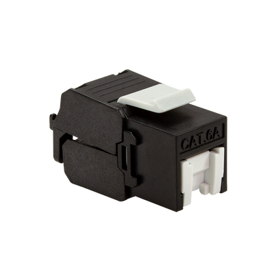 Conector Keystone CAT6a RJ45 UTP sin herramientas negro