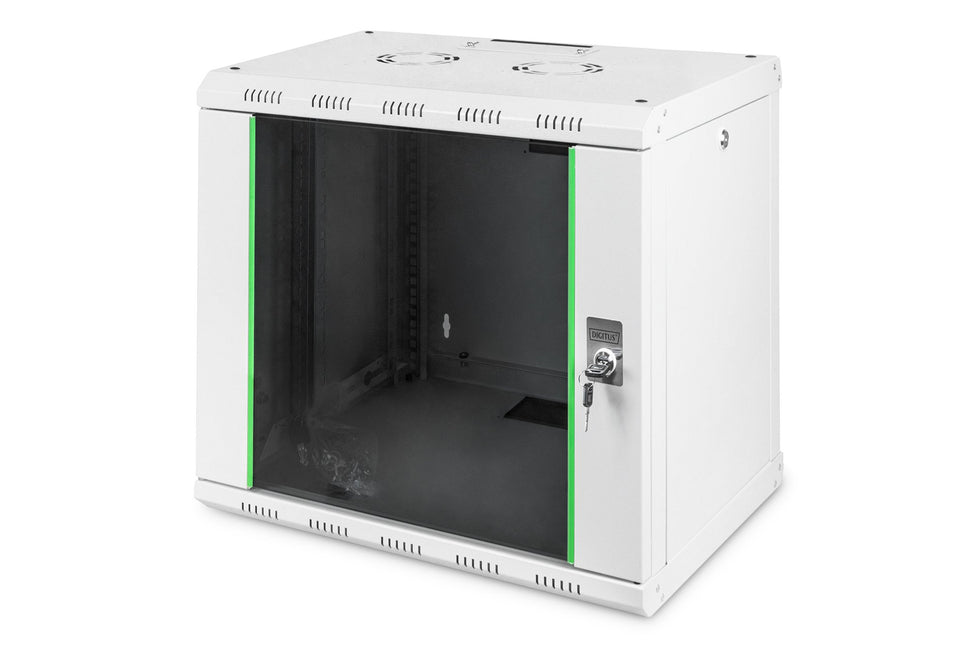 9U wandkast, Unique 600x450x509 mm, kleur lichtgrijs (RAL 7035)
