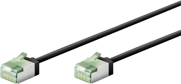 Cable de conexión CAT 8.1 ultraflexible y delgado U/FTP de 0,25 m, color negro 