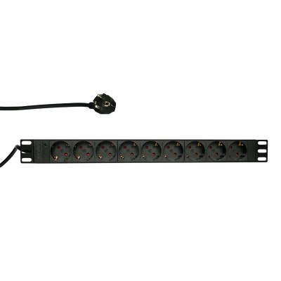 BASIC 9 voudige stekkerdoos voor 19 inch serverkasten