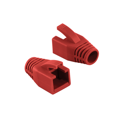 Bota RJ45 8mm roja 50 piezas