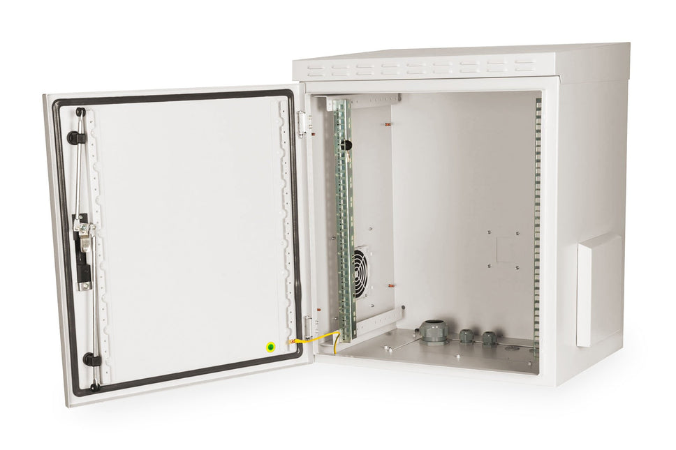 12U wall cabinet, outdoor, IP55 600x450x713 mm, color light gray (RAL 7035)