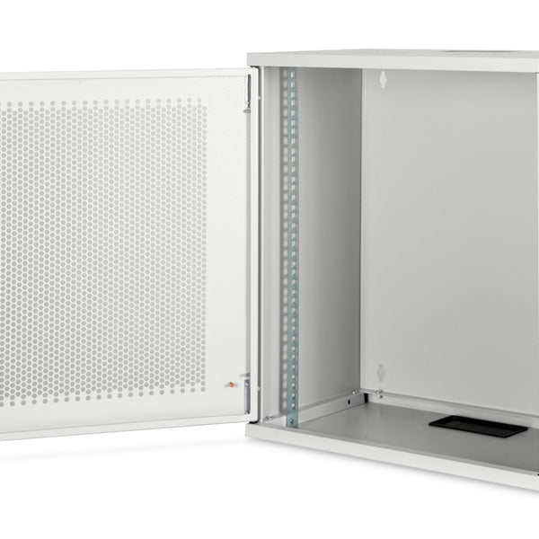 Armario de pared 12U, SOHO, sin montar, 540x400x595 mm, puerta frontal perforada, gris claro