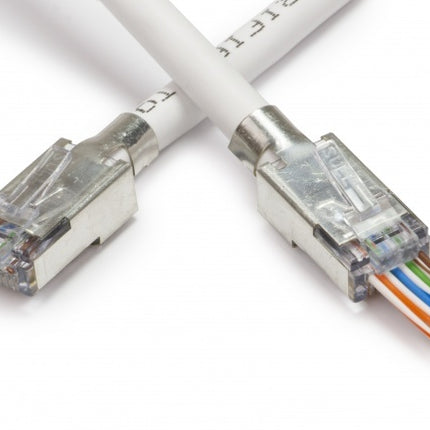 Doorsteek CAT7 Connector RJ45 - STP 10 stuks voor soepele en stugge kabel