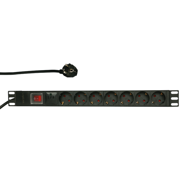 Regleta de enchufes SPD de 7 vías para gabinetes de servidores de 19 pulgadas