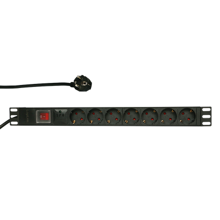 Regleta de enchufes SPD de 7 vías para gabinetes de servidores de 19 pulgadas