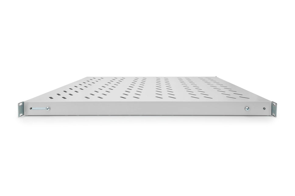 19 Inch 1U legbord voor 1000 mm diepe rekken 43x484x708 mm, verstelbaar tot 900 mm diepte, lichtgrijs