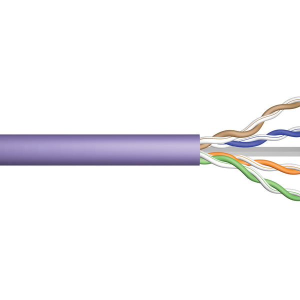 Cable UTP CAT6 rígido 100M 100% cobre morado