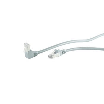 CAT6 S/FTP 0,5 M gris 1x en ángulo