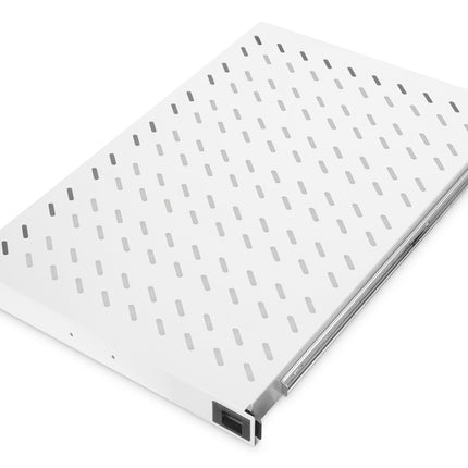 1U pull-out shelf for cabinets from 1000mm depth max. 65 kg light gray