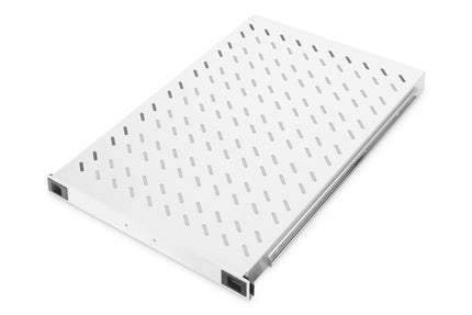 1U pull-out shelf for cabinets from 1000mm depth max. 65 kg light gray