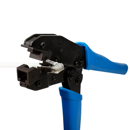 Herramienta de crimpado para conectores blindados Cat6A/Cat7 8P8C (RJ45)