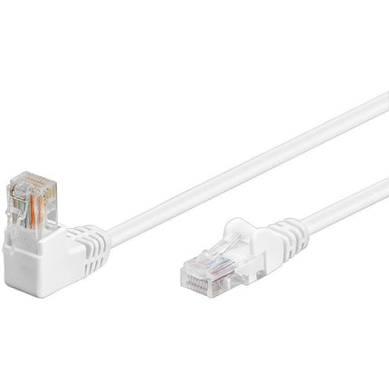 Cable UTP Cat5e de 10 metros, color blanco, 1 en ángulo