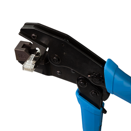 Herramienta de crimpado para conectores blindados Cat6A/Cat7 8P8C (RJ45)