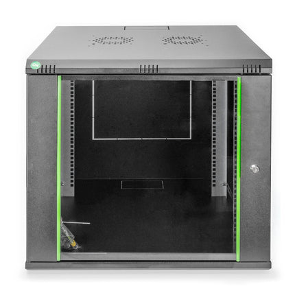 Armario de pared 9U 600x600x478 mm, color negro (RAL 9005)