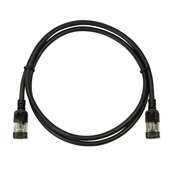 CAT.6A patch cable Ultraflex SlimLine black 2m