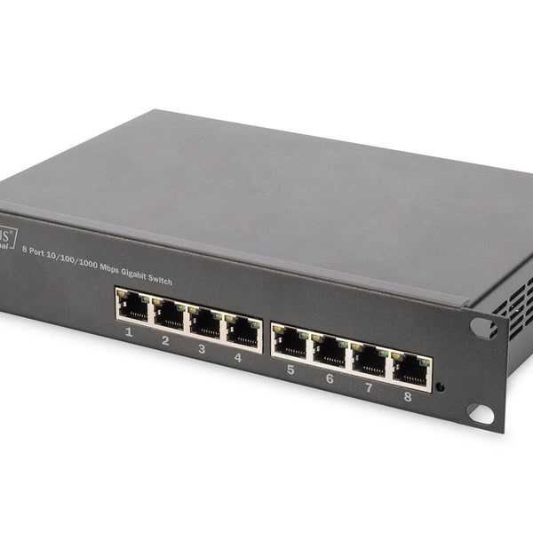 Conjunto de red de 10 pulgadas, incluye armario 9U de 312 x 300 x 464 mm, estante negro, PDU, conmutador de 8 puertos y panel de conexión CAT 6.