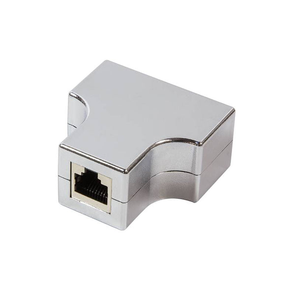 Adaptador/divisor en T CAT5e de 1 x RJ45 a 2 x RJ45