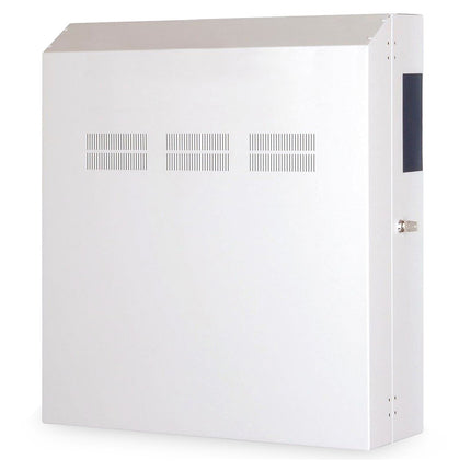 Wandkast, slank 800x640x220 mm, 4U verticaal, kleur lichtgrijs (RAL 7035)
