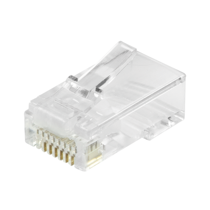 Doorsteek CAT6 UTP Connector 100 stuks EZ-RJ45 voor soepele en stugge kabel