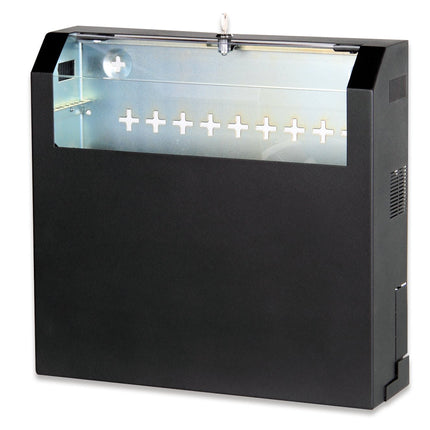 Armario de pared SOHO slim, 156x525x475 mm, 3U giratorio, 2U fijo, color negro (RAL 9005)