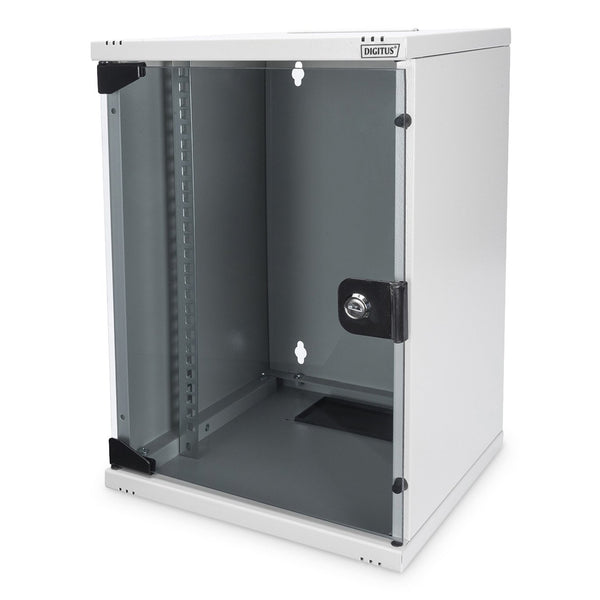 Armario de pared 9U de 10 pulgadas, 312 x 300 x 464 mm, gris claro (RAL 7035) 