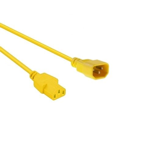 Cable de alimentación C14 - C13 3x 0,75 mm Amarillo 1,2 m