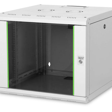 9U wall cabinet, Unique 600x600x509 mm, color light gray (RAL 7035)