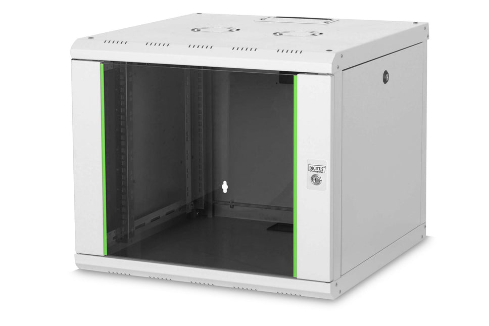9U wandkast, Unique 600x600x509 mm, kleur lichtgrijs (RAL 7035)