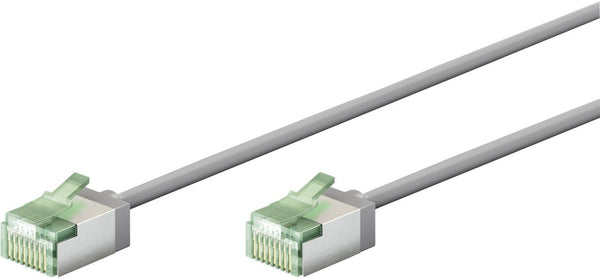 Cable de conexión CAT 8.1 ultraflexible y delgado U/FTP de 0,5 m, color gris 