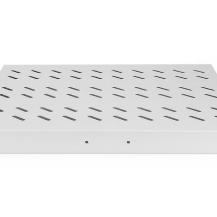 1U extendable shelf for 600 mm deep racks 40x485x368 mm, up to 25 kg, light gray (RAL 7035)