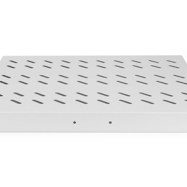 Estantería extensible 1U para racks de 600 mm de profundidad 40x485x368 mm, hasta 25 kg, gris claro (RAL 7035)