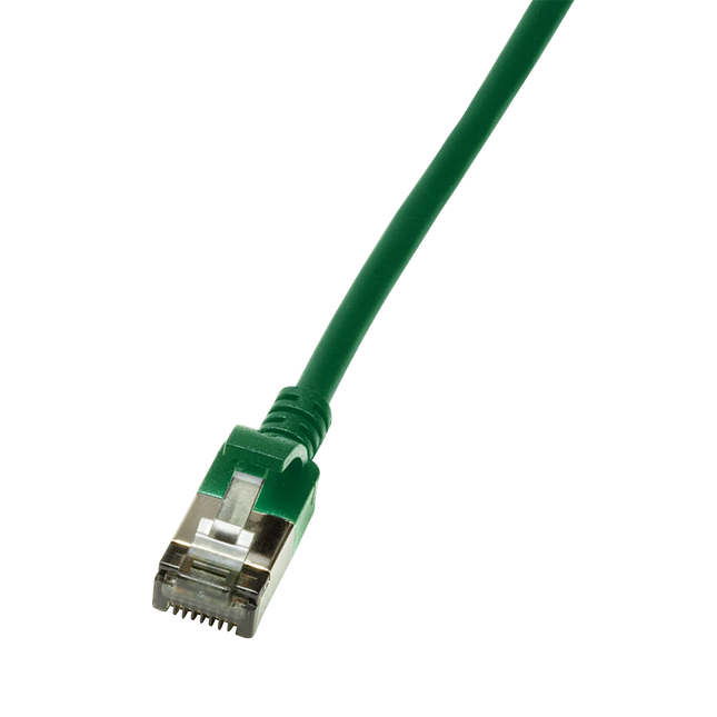 CAT6a U/FTP Ultraflex, 100 % cobre, verde, 0,5 M