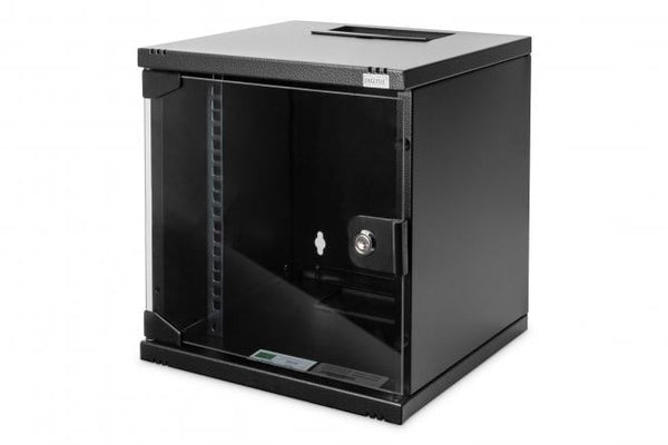 Armario de pared 6U de 10 pulgadas, 312 x 300 x 330 mm, color negro
